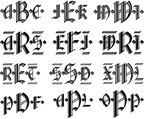 Waldorf Monograms Font Poster #2