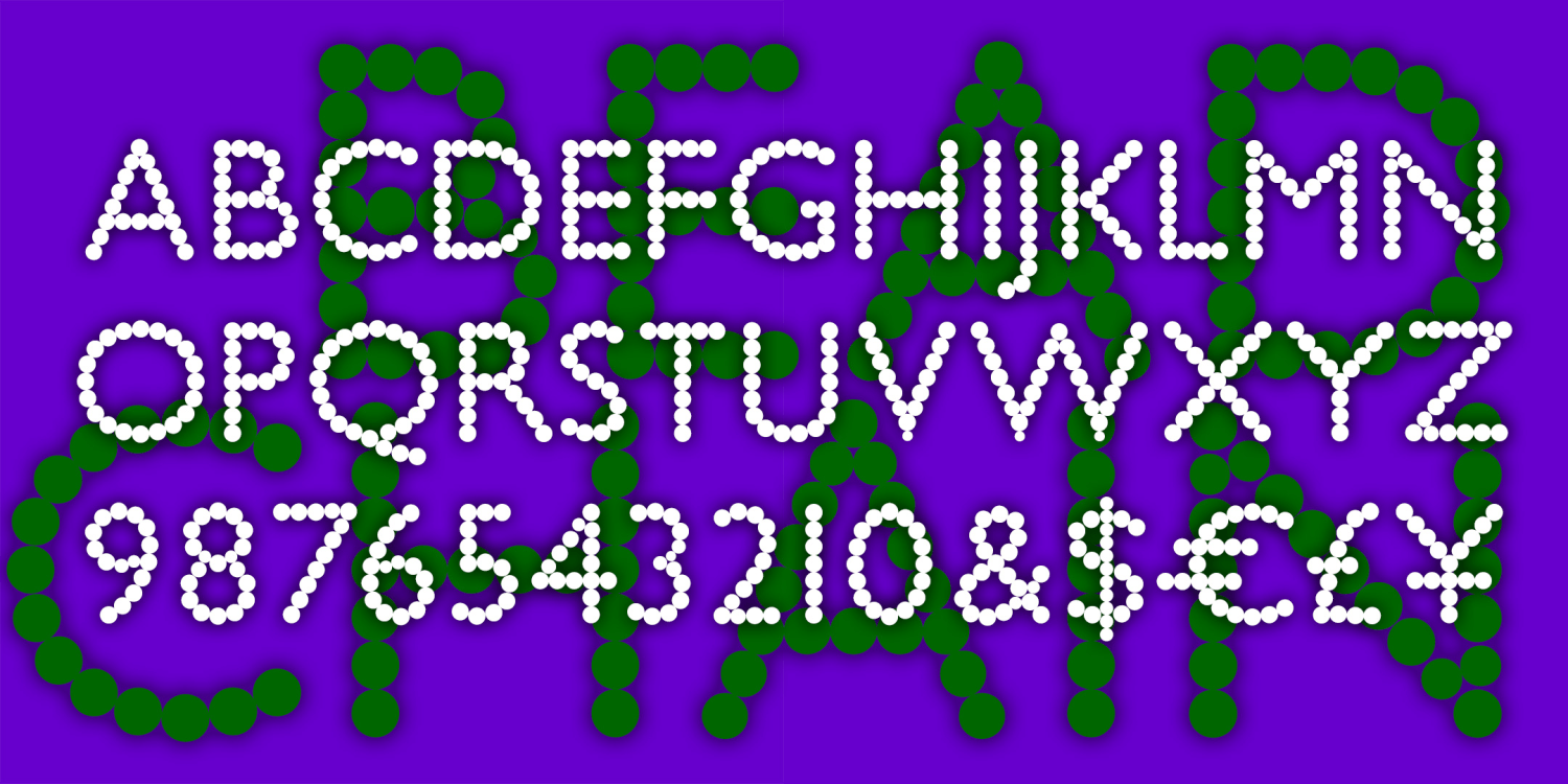 Bead Chain Font Poster #1