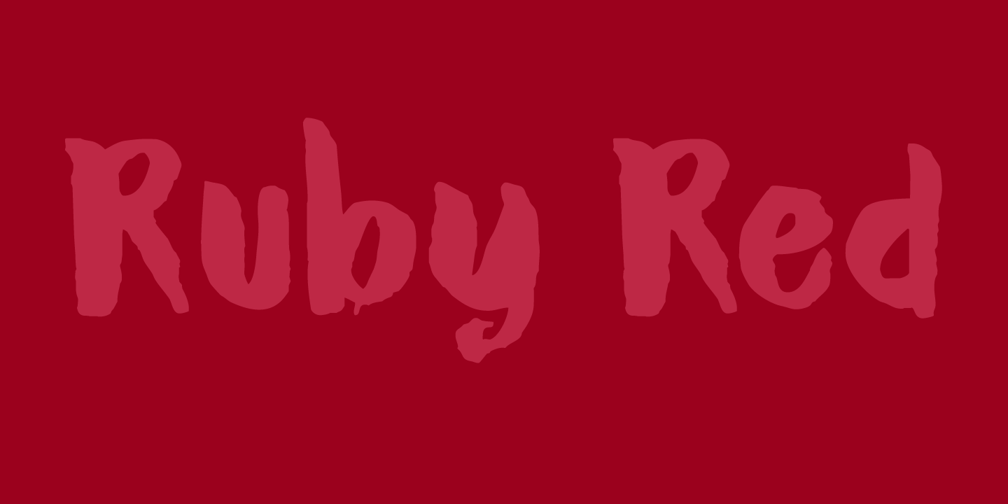 Ruby Red Font Poster #1
