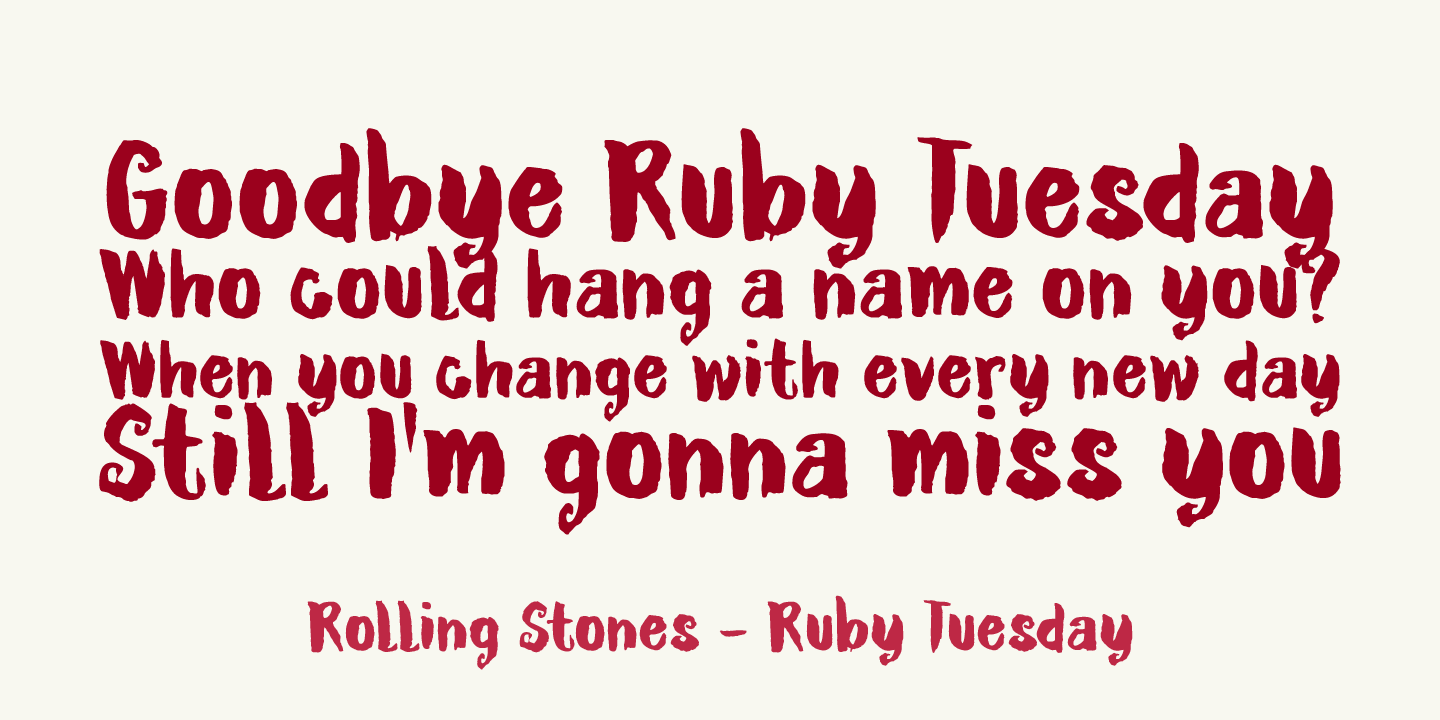 Ruby Red Font Poster #1