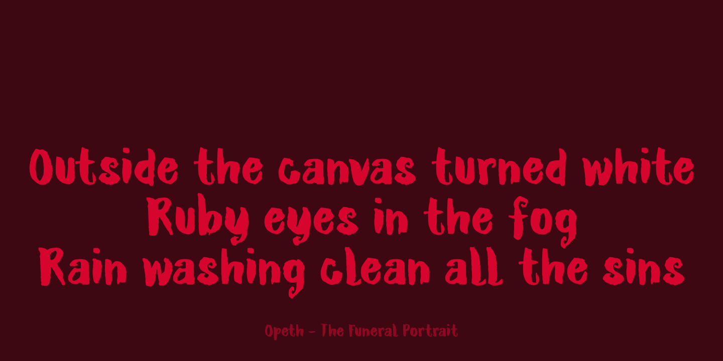 Ruby Red Font Poster #1