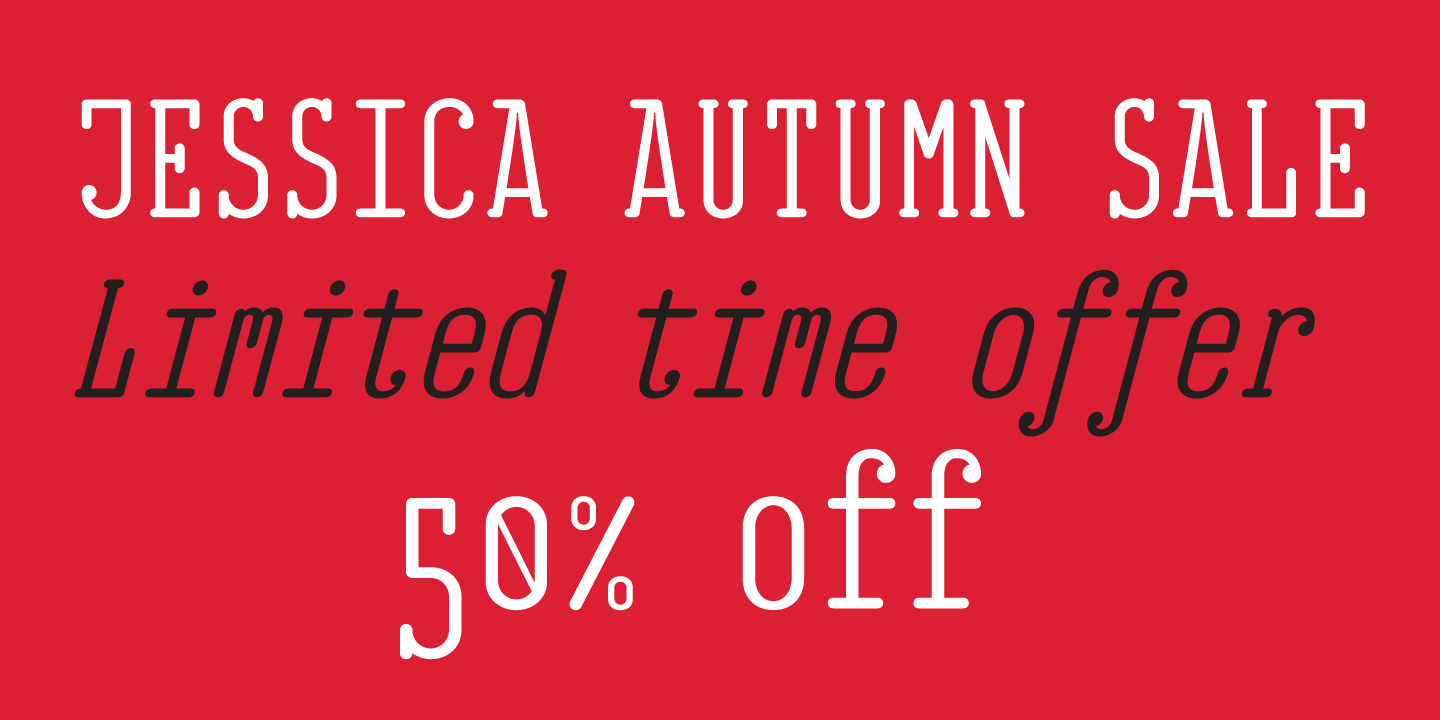 EB Jessica Font Family Poster