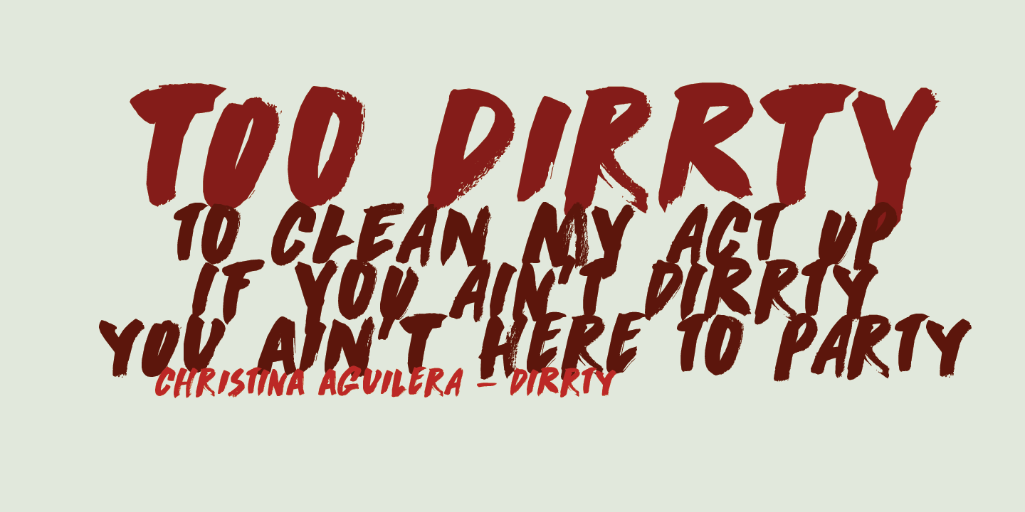 Dirrrty Font Poster #1