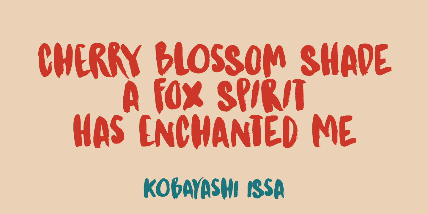 Kitsune Tail Font Poster #1