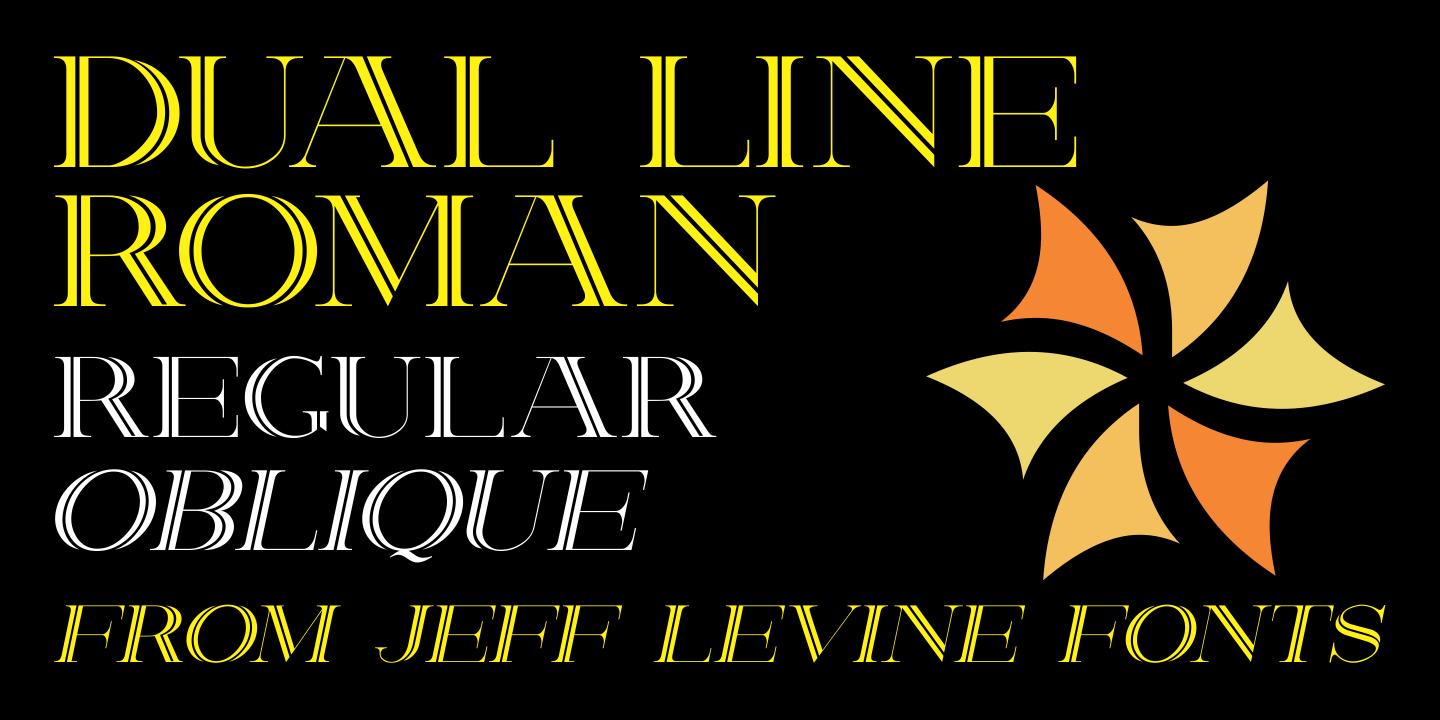 Dual Line Roman Font Family Poster