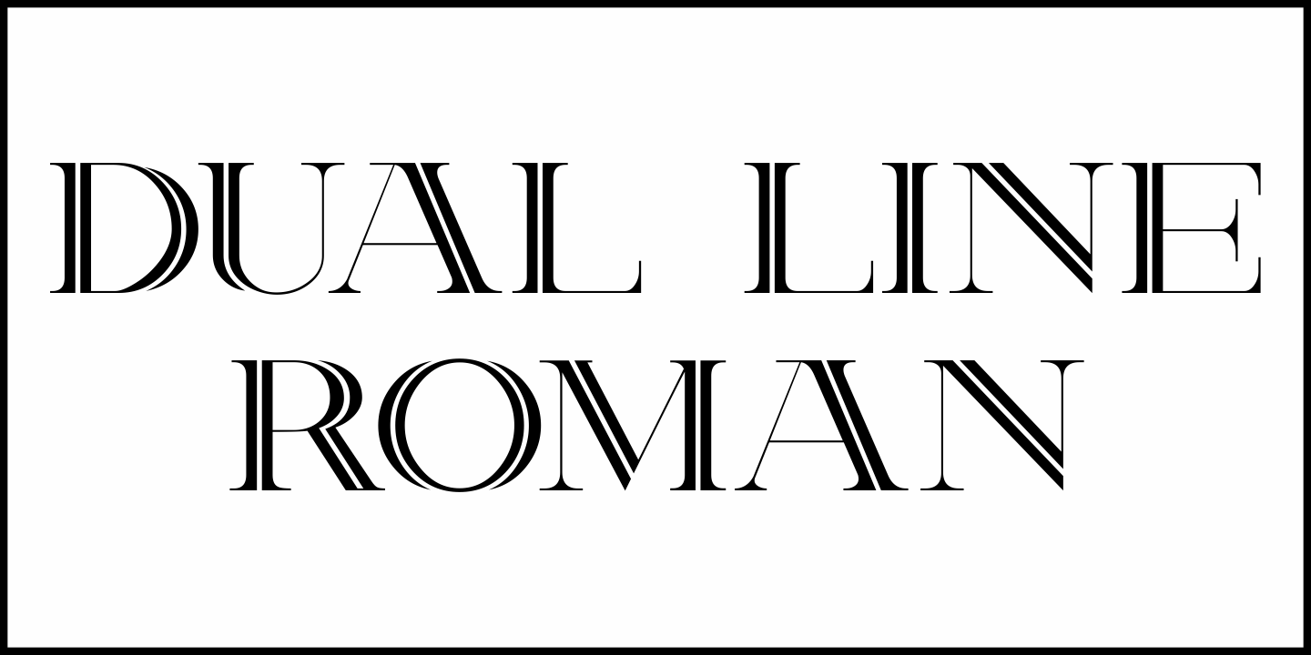 Dual Line Roman Font Poster #2