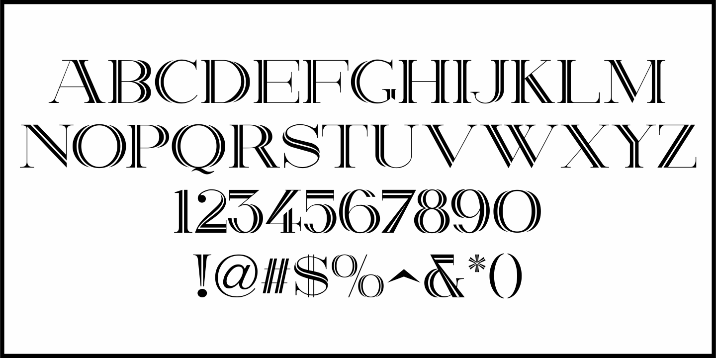 Dual Line Roman Font Poster #3