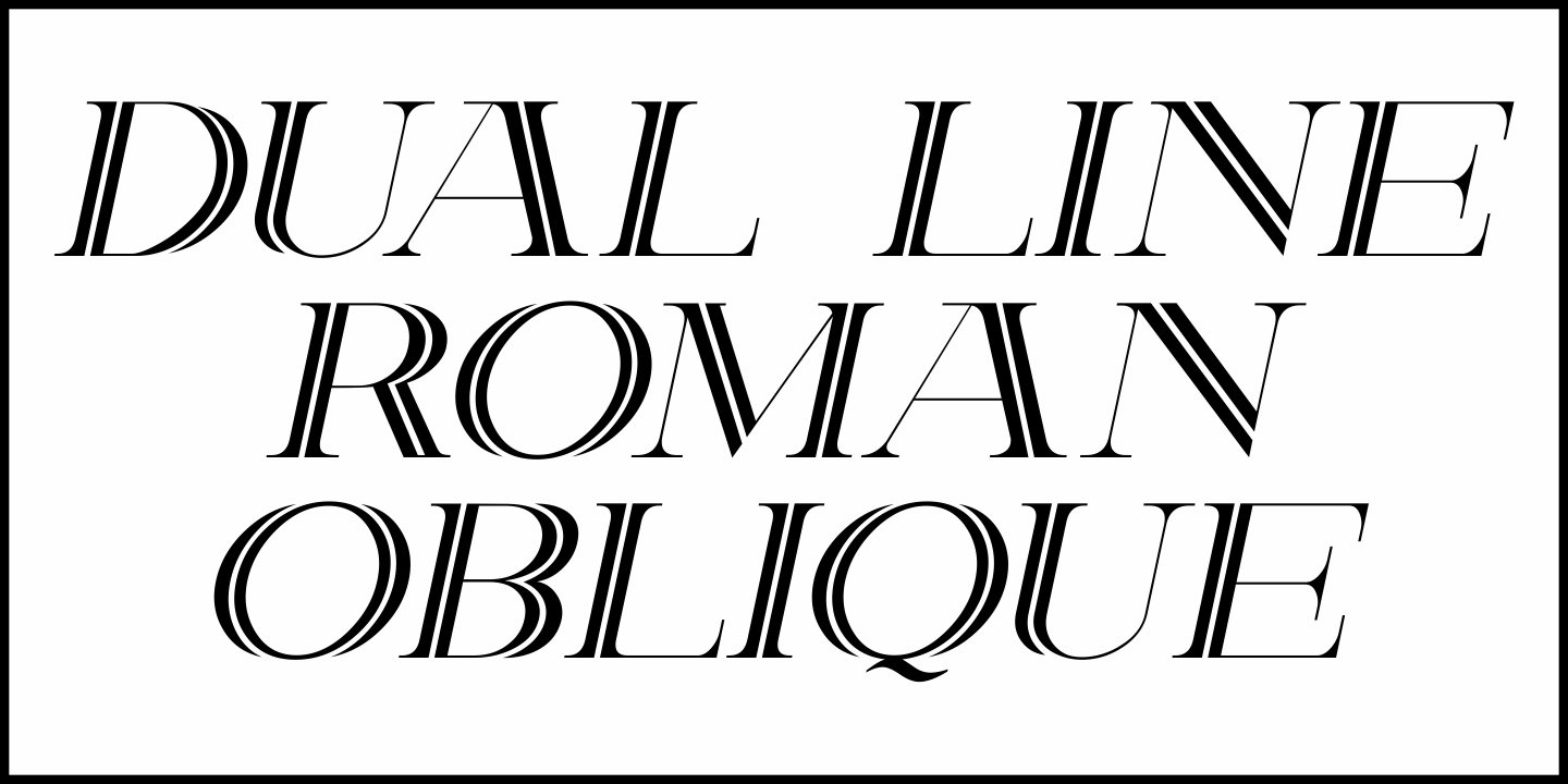 Dual Line Roman Font Poster #4