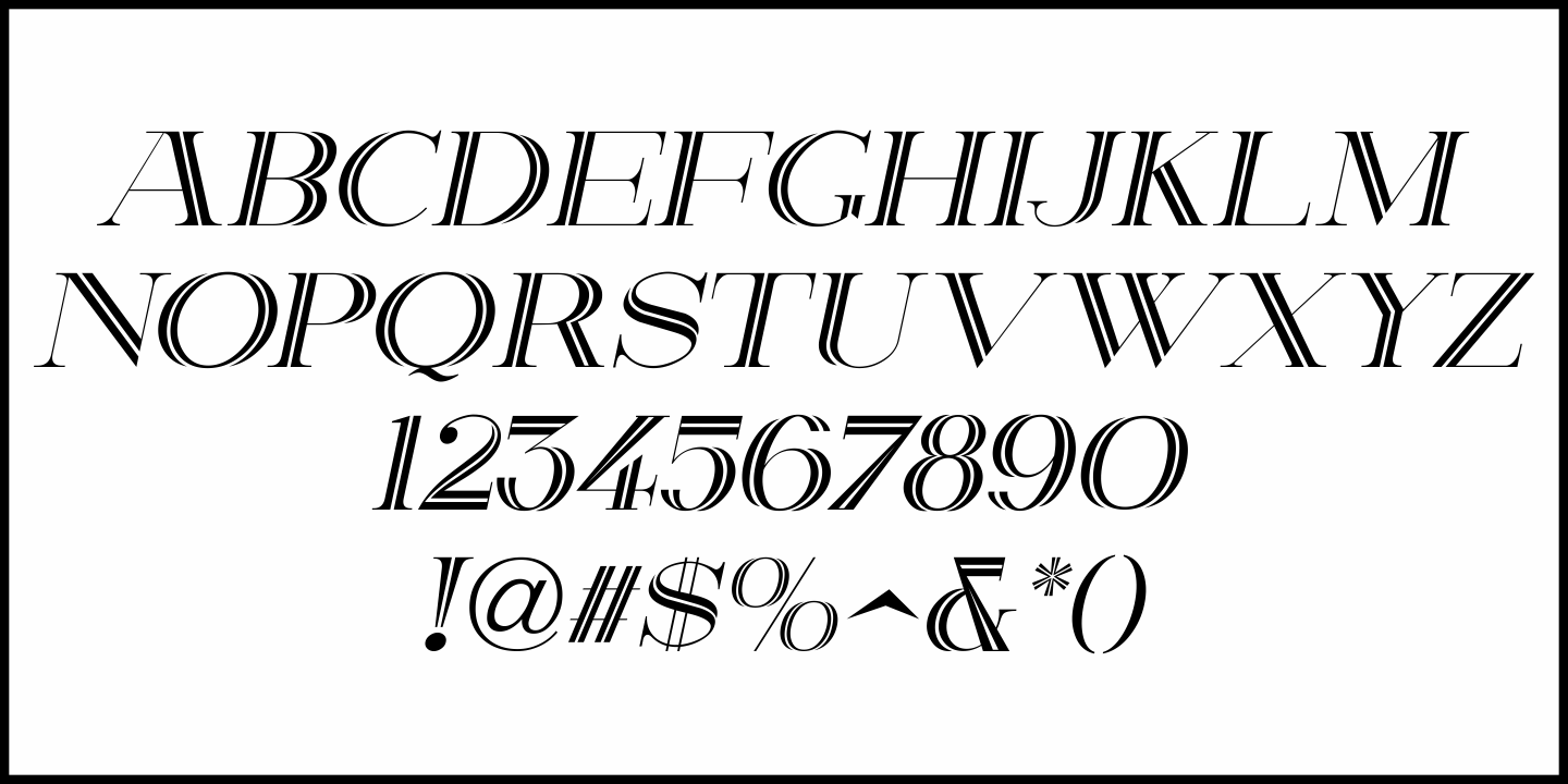 Dual Line Roman Font Poster #5