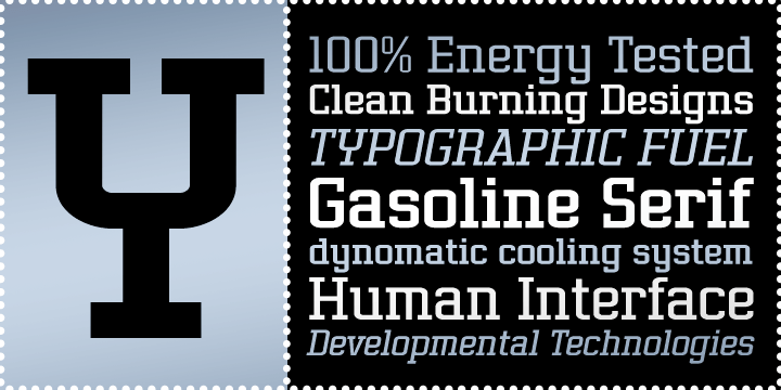 Gasoline Serif BTN Font Family Poster