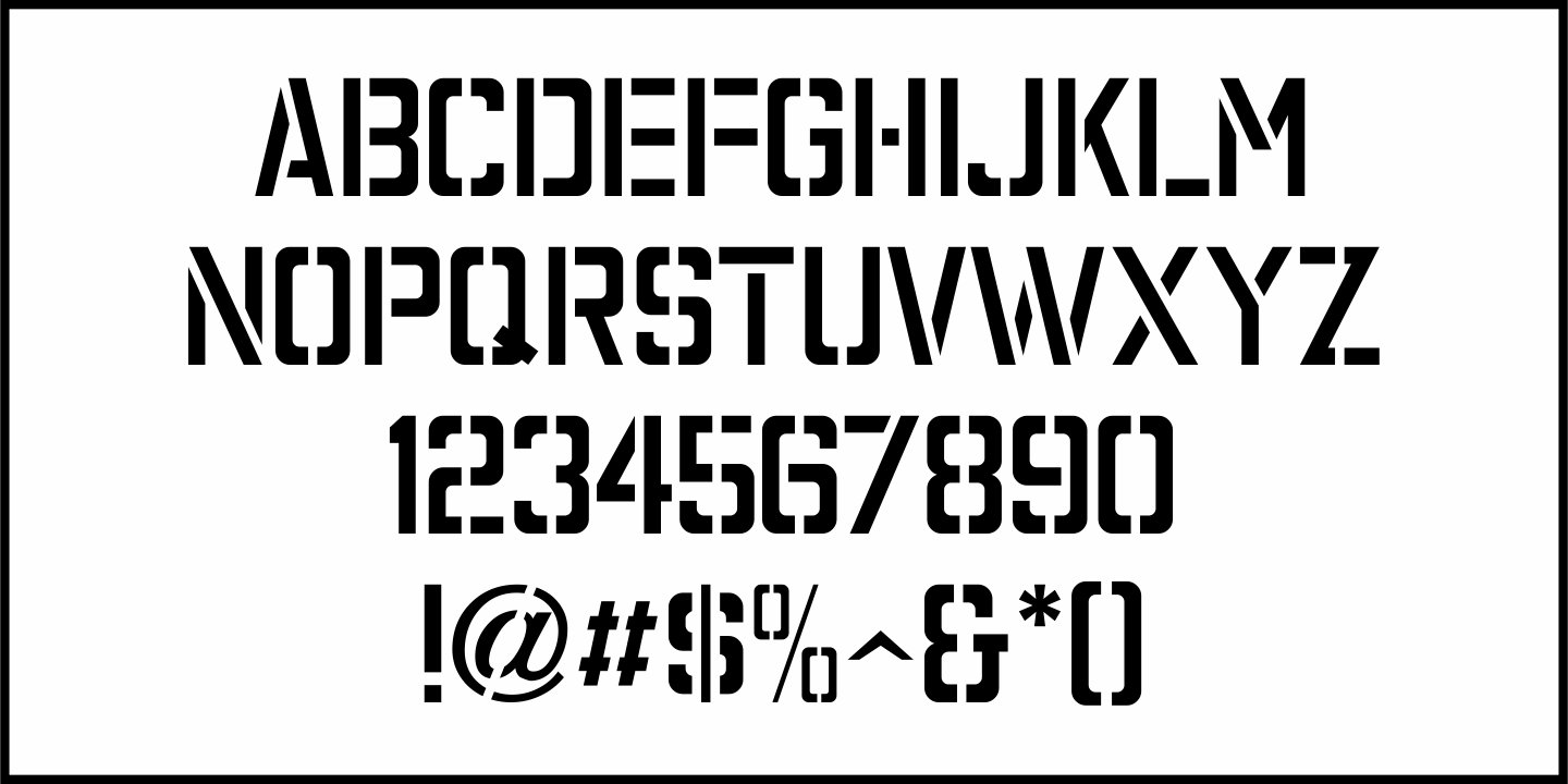Maintenance Stencil Font Poster #1
