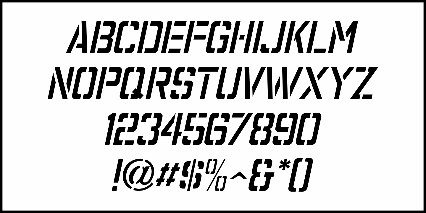 Maintenance Stencil Font Poster #1