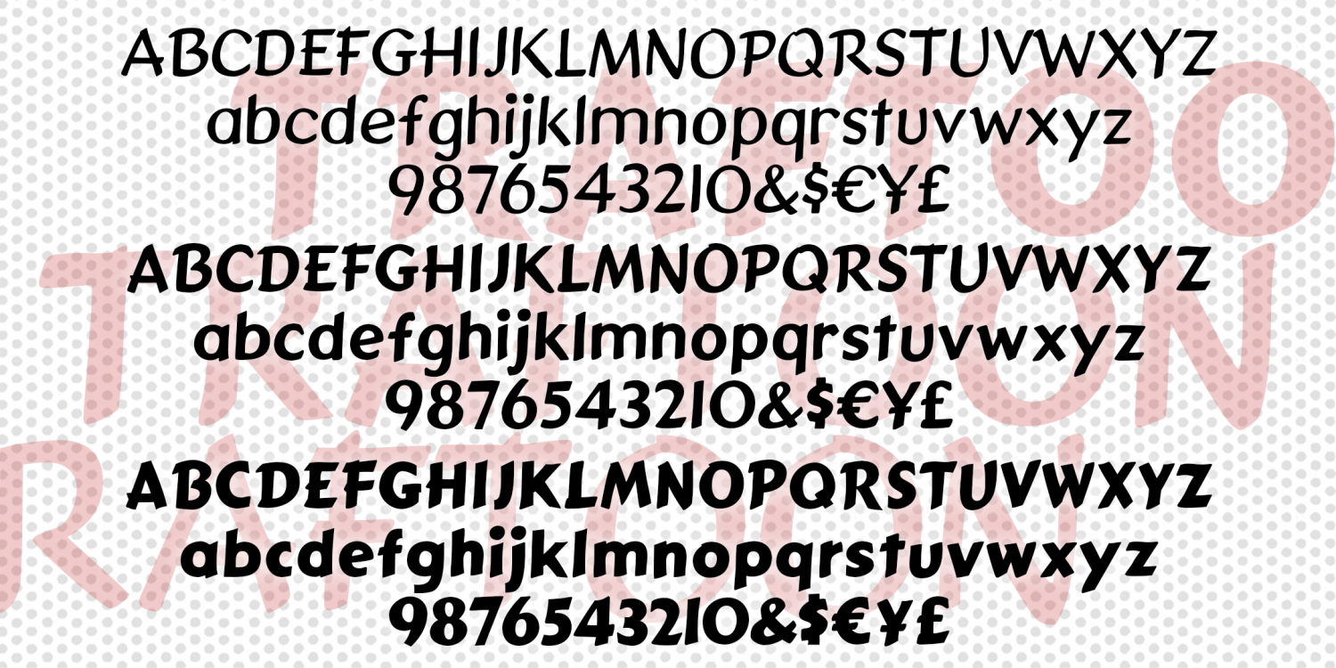 Traftoon Light Font Poster #1