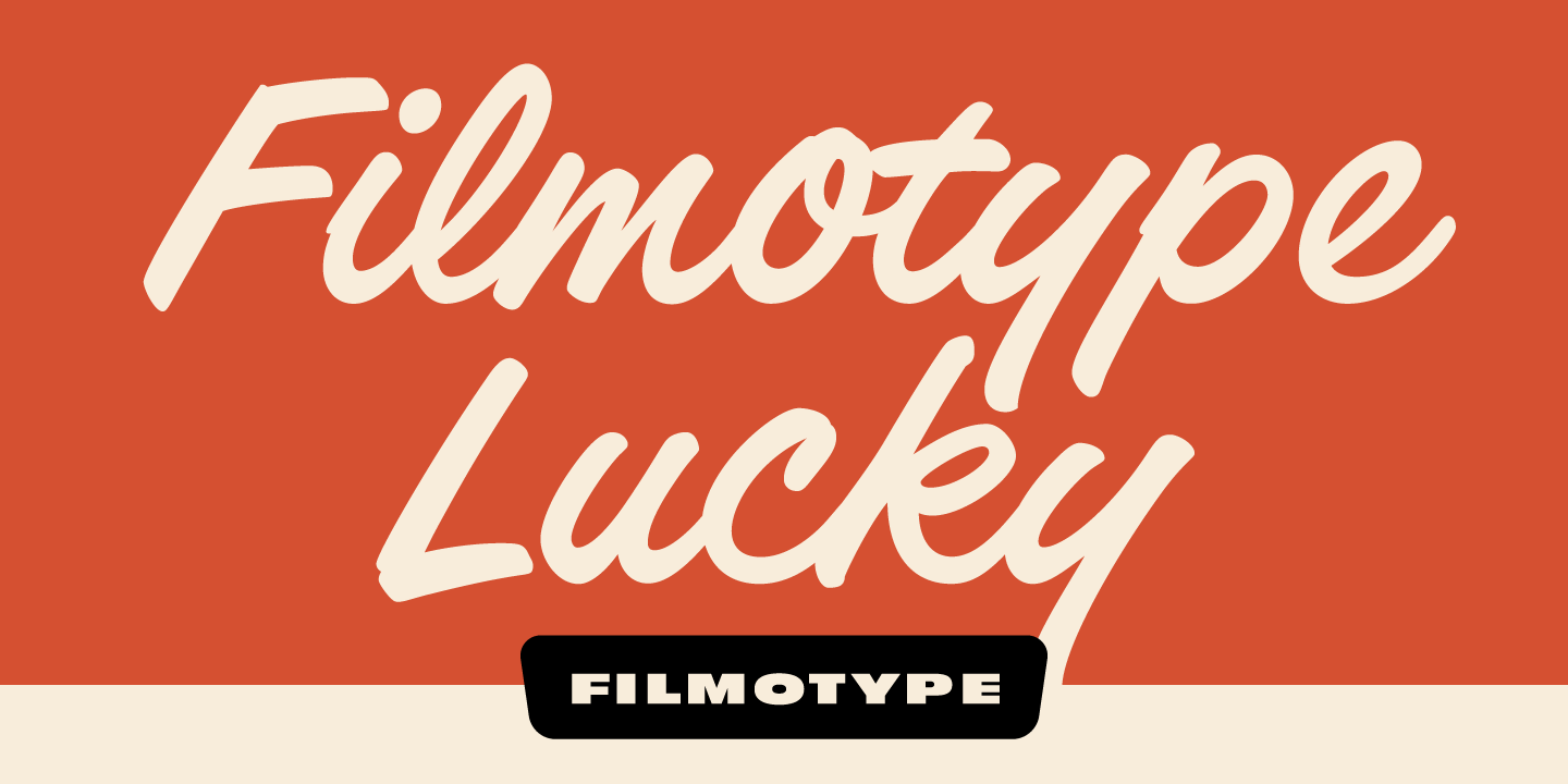 Filmotype Lucky Font Poster #1