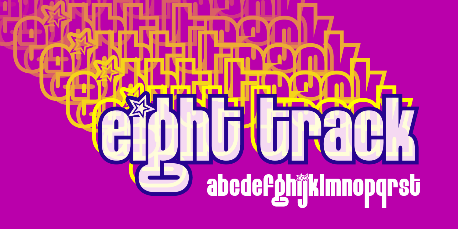 Eight Track Regular Font Poster #1