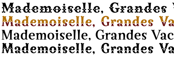 Mademoiselle, Grandes Vacances & Homemade Text Font Poster #1