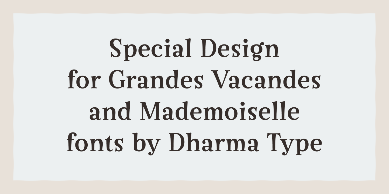 Mademoiselle, Grandes Vacances & Homemade Text Font Poster #13