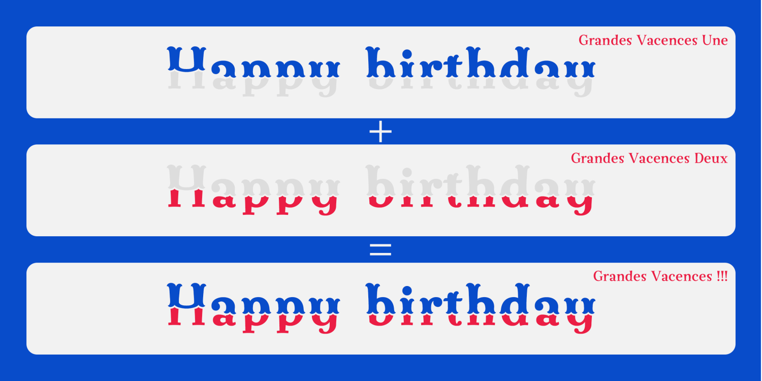 Mademoiselle, Grandes Vacances & Homemade Text Font Poster #7