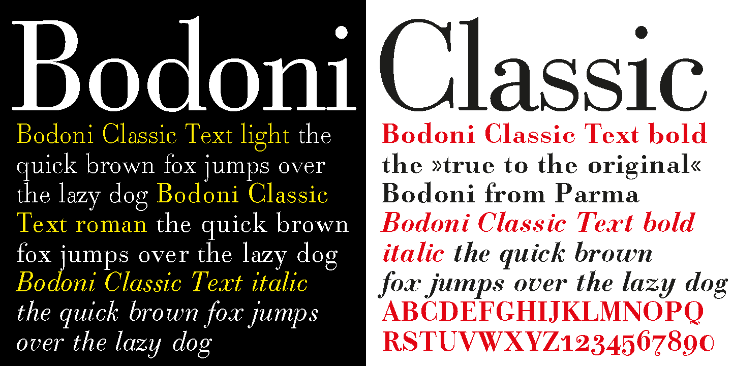 Bodoni Classic Text Poster
