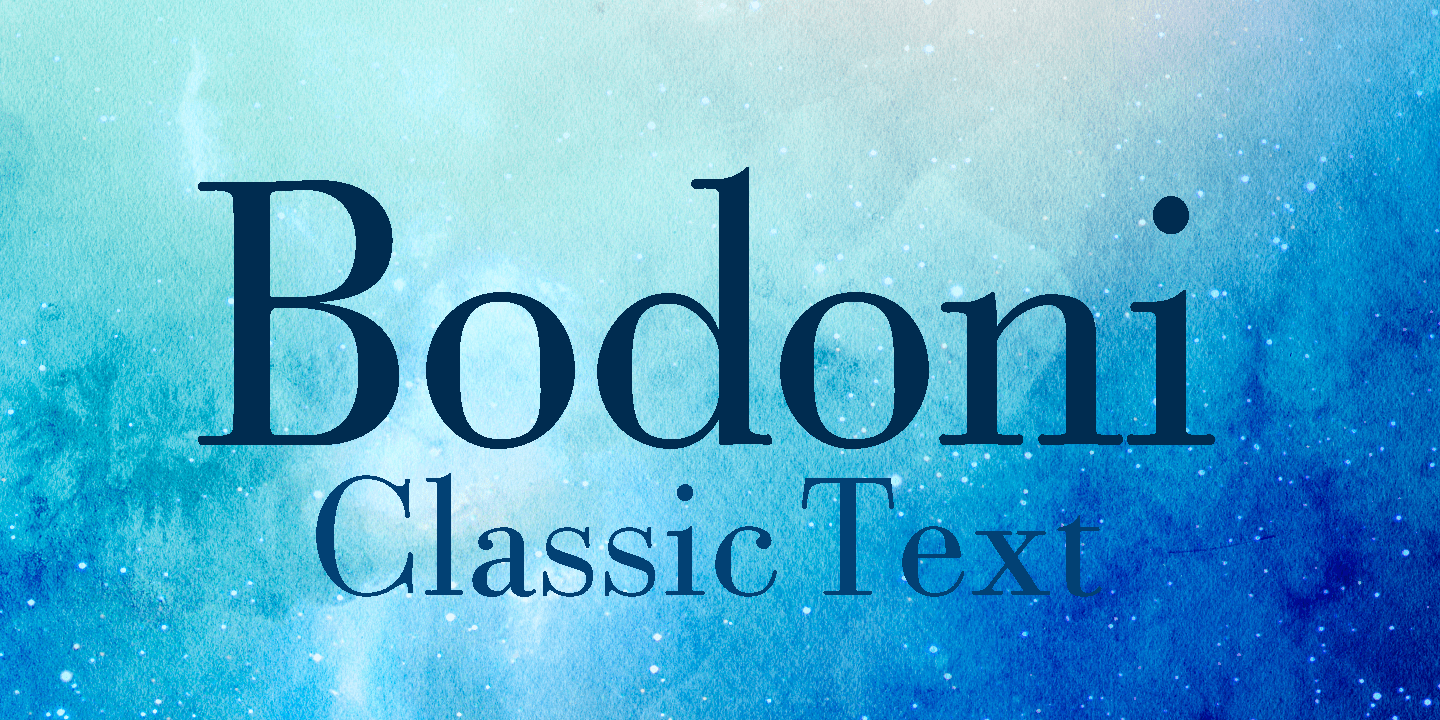 Bodoni Classic Text Font Poster #1