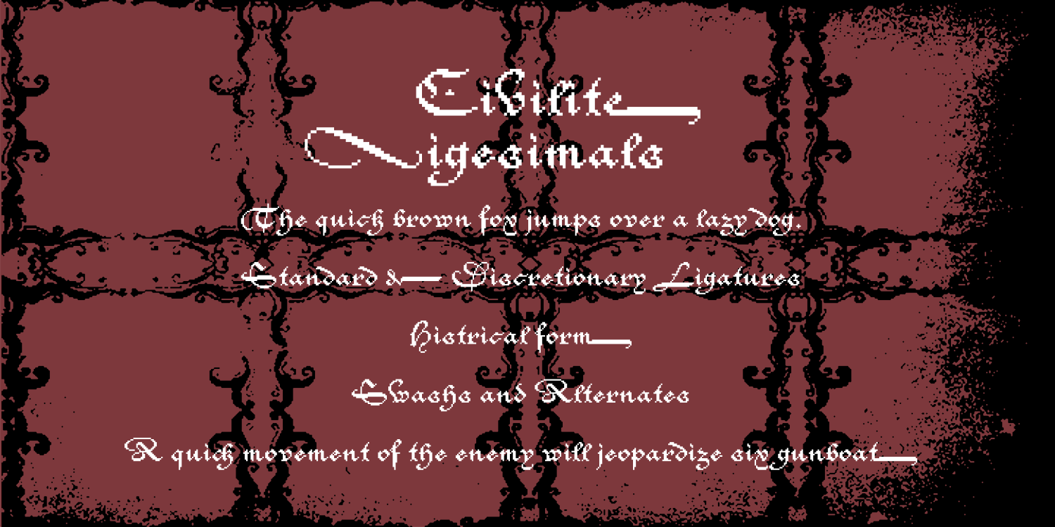 Civilite Vigesimals Font Poster