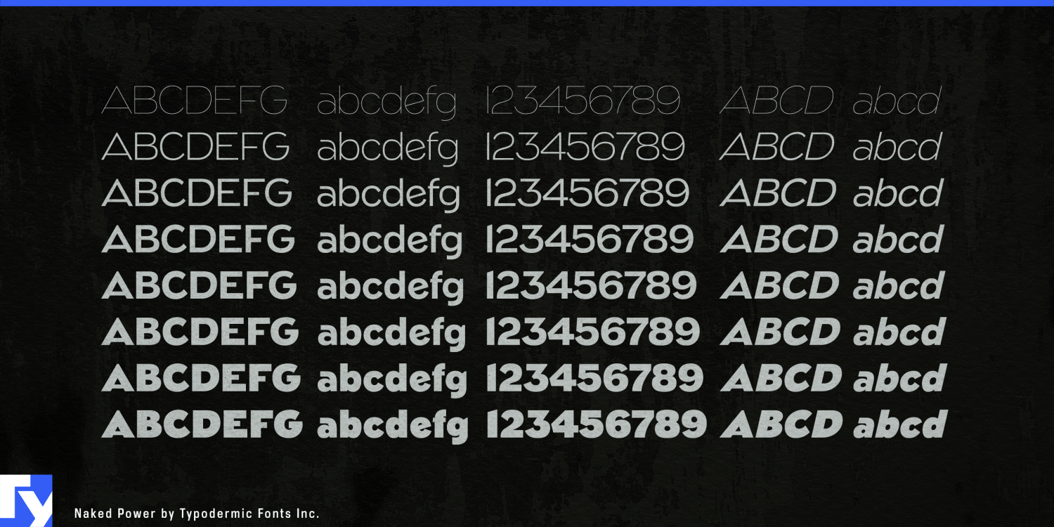 Naked Power Font Poster #1