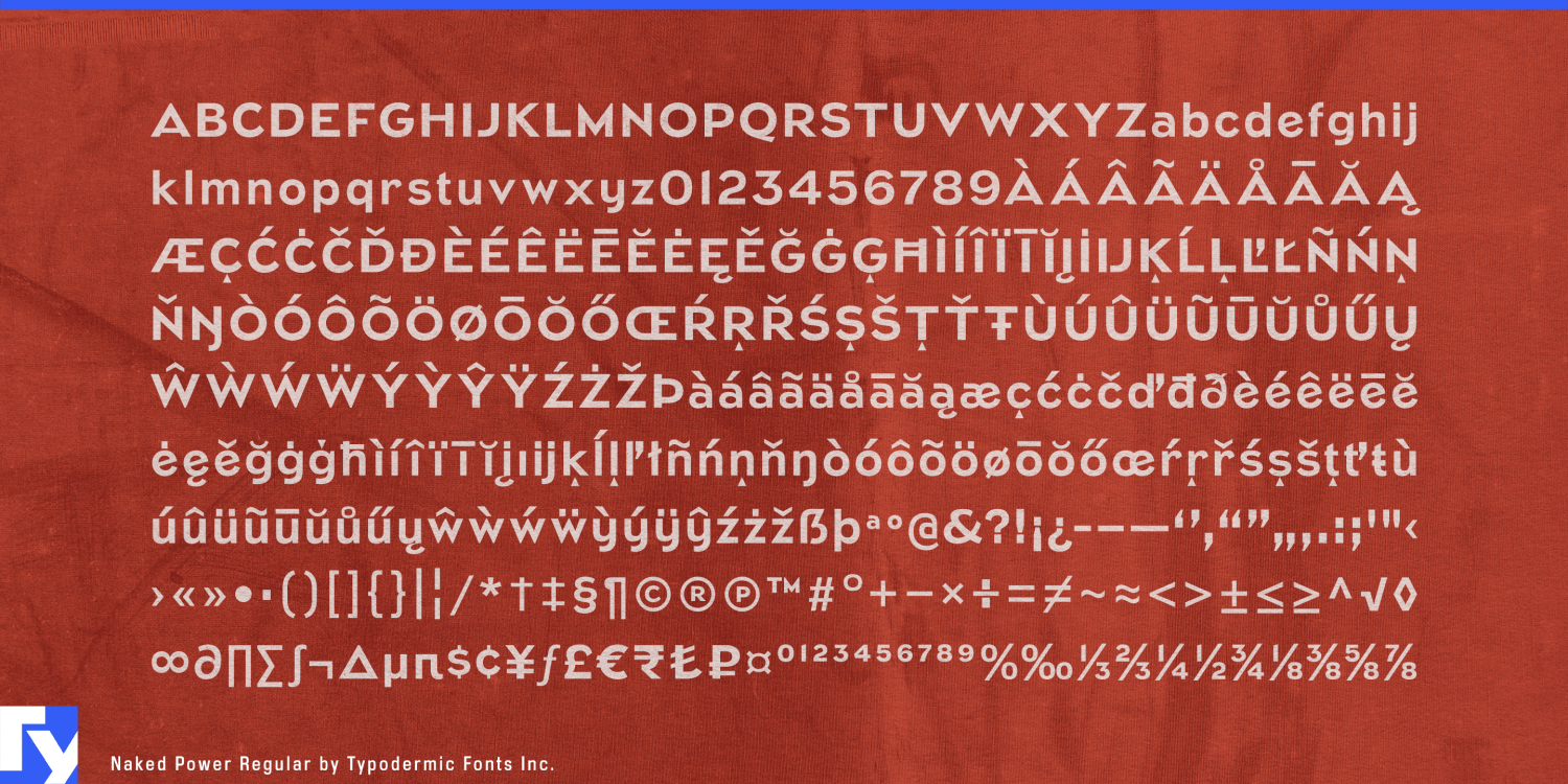 Naked Power Font Poster #1