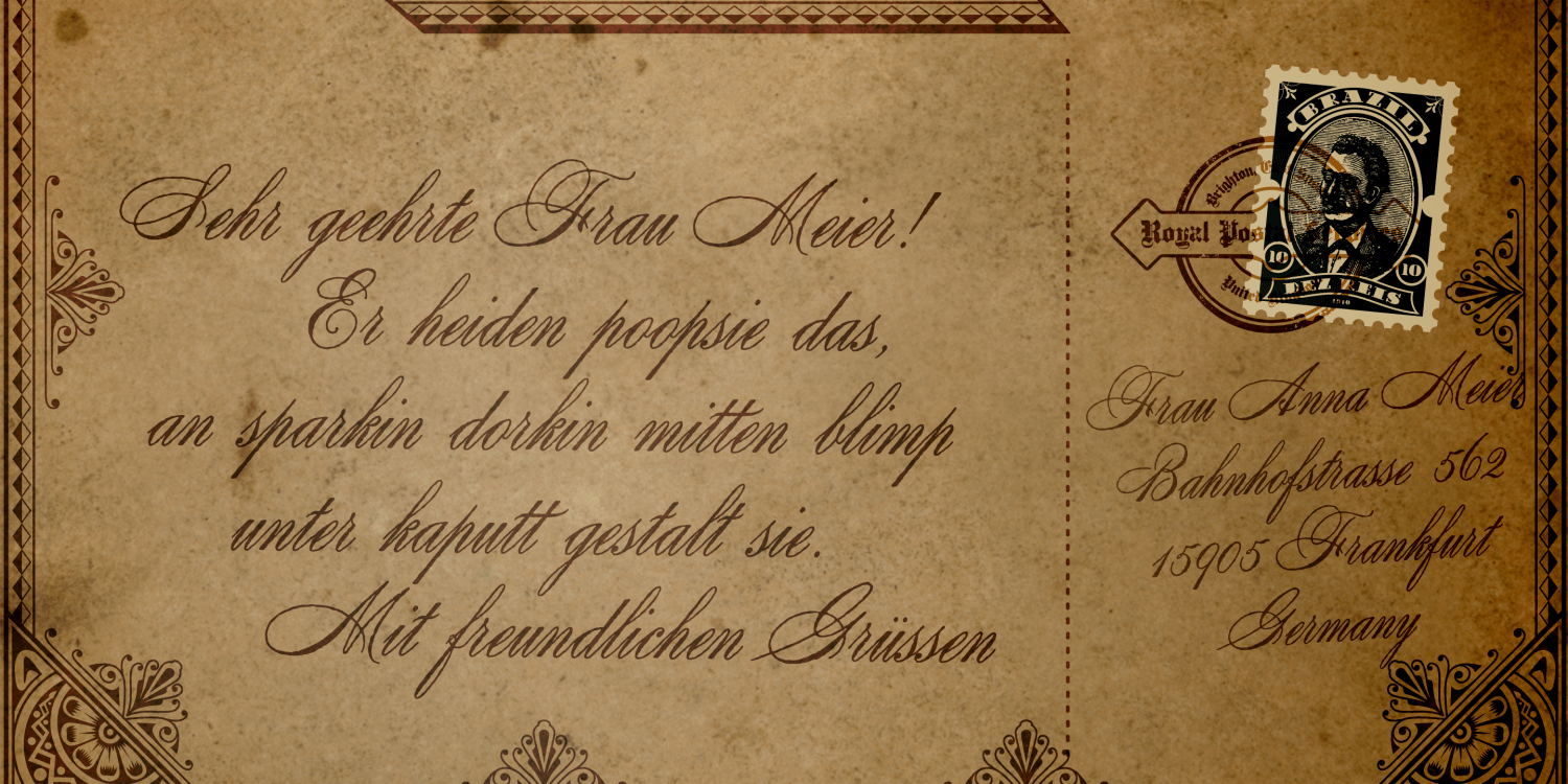 Antique Spenserian Font Poster #9