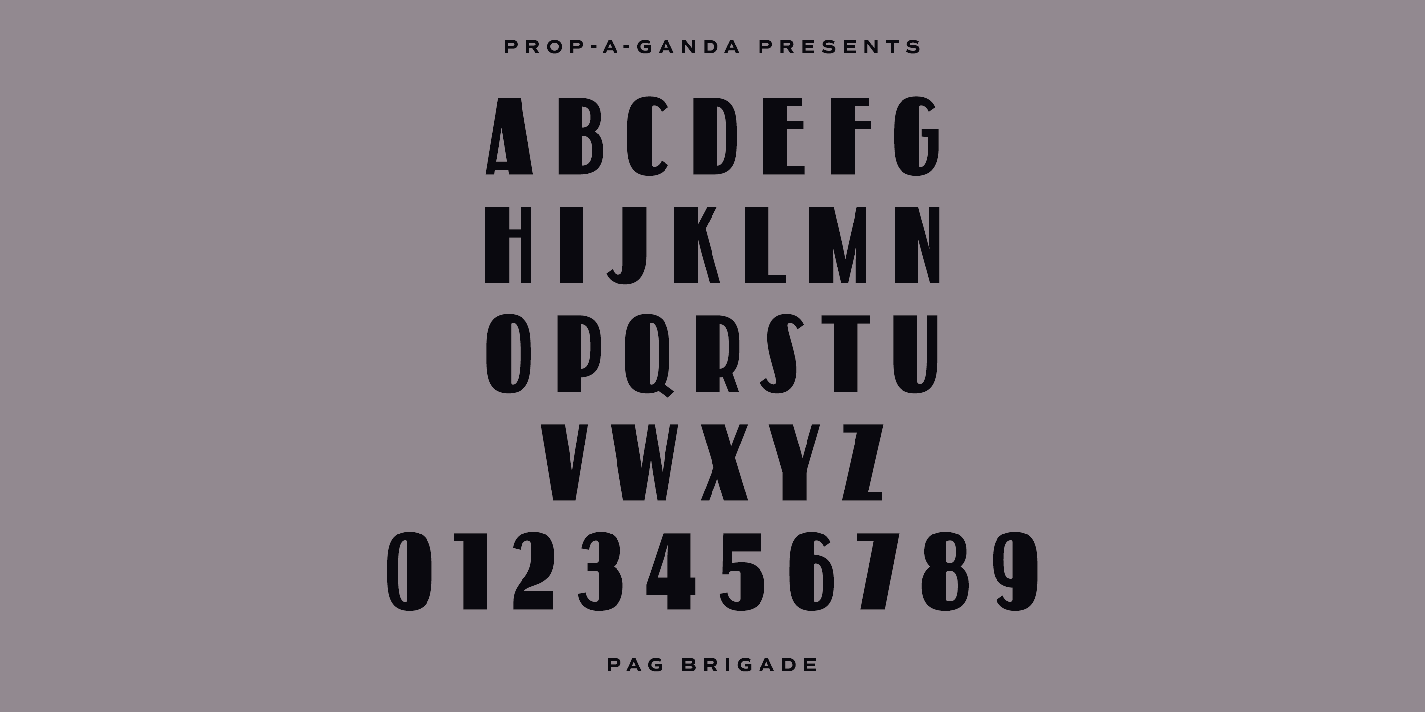 PAG Brigade Font Poster #1