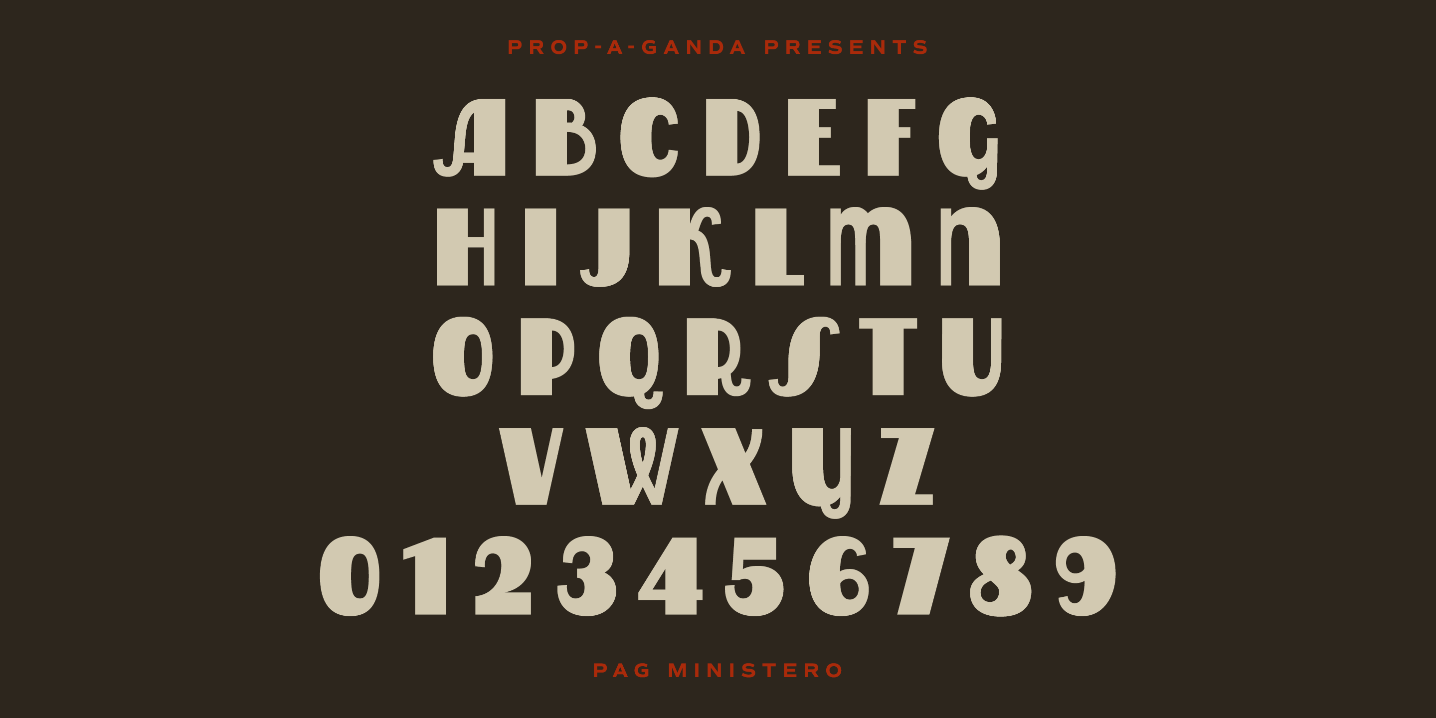 PAG Ministero Font Poster #1