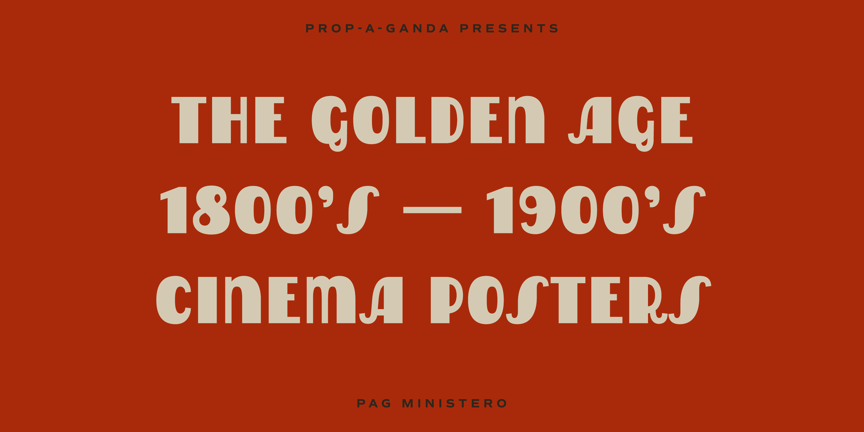 PAG Ministero Font Poster #1
