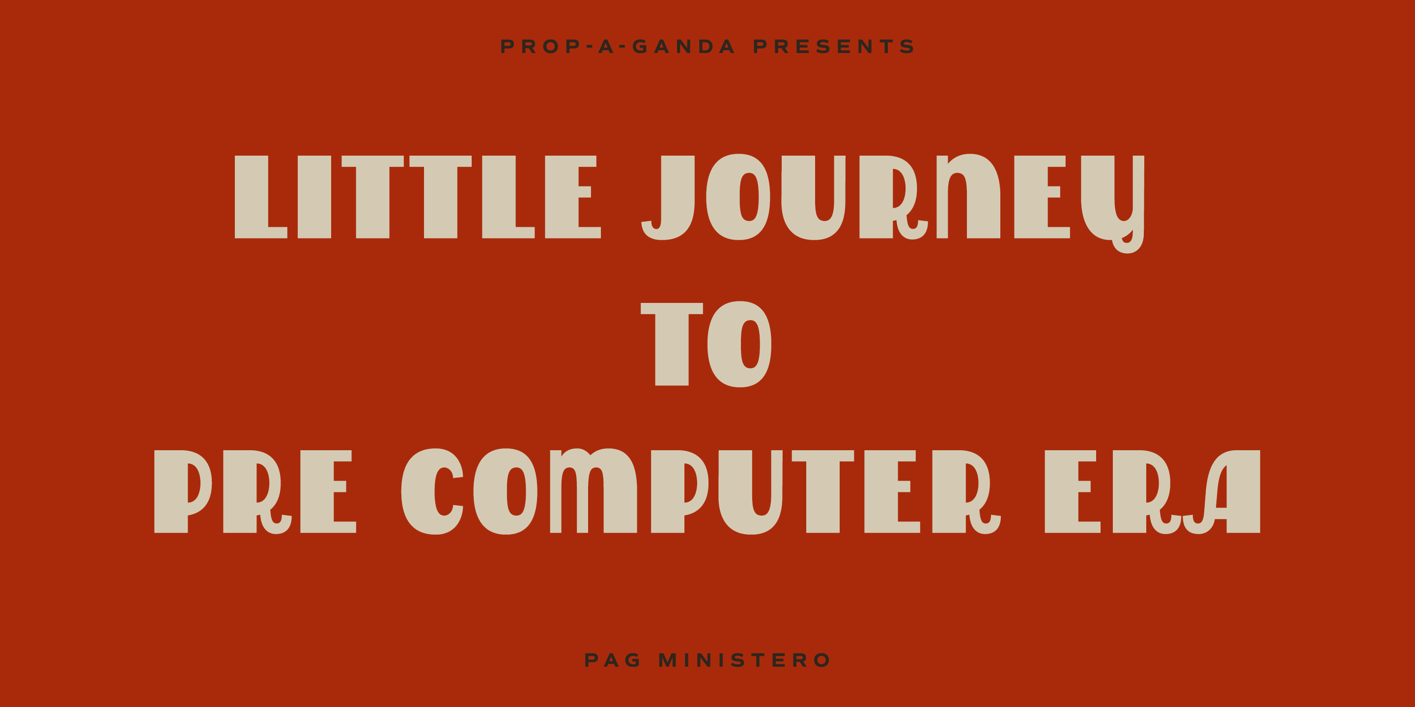PAG Ministero Font Poster #1