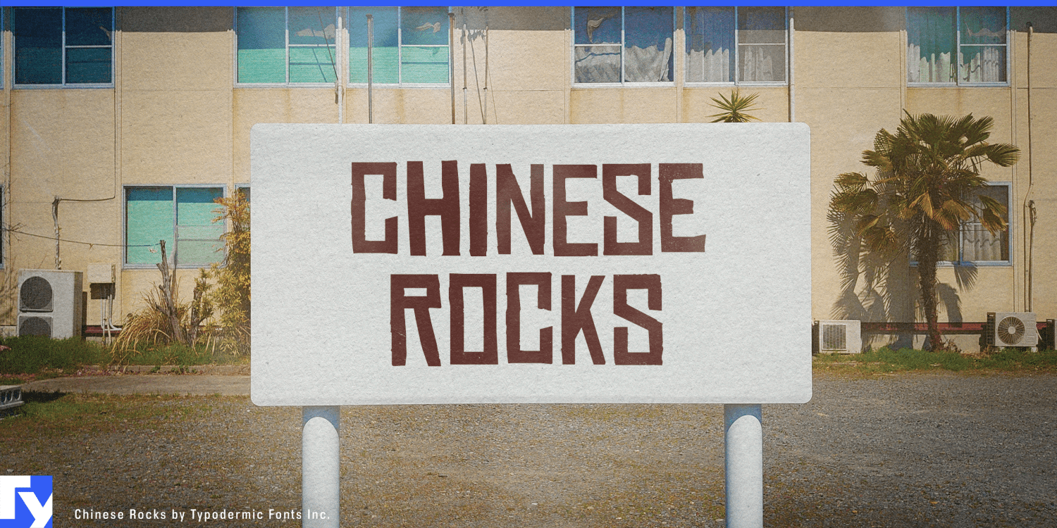 Chinese Rocks Font Poster #1