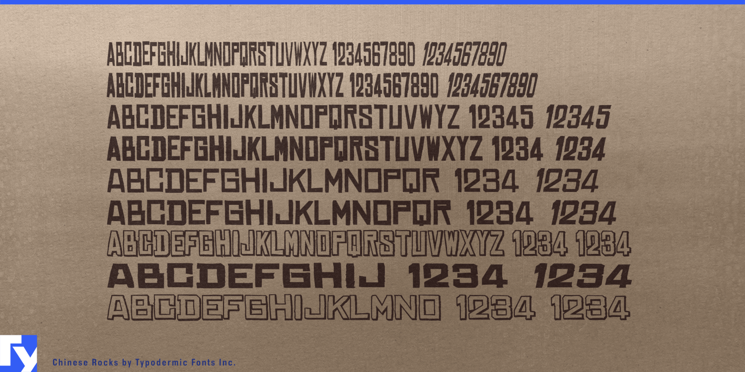 Chinese Rocks Font Poster #1
