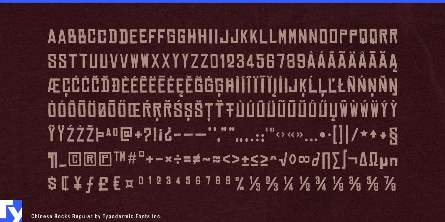 Chinese Rocks Font Poster #1