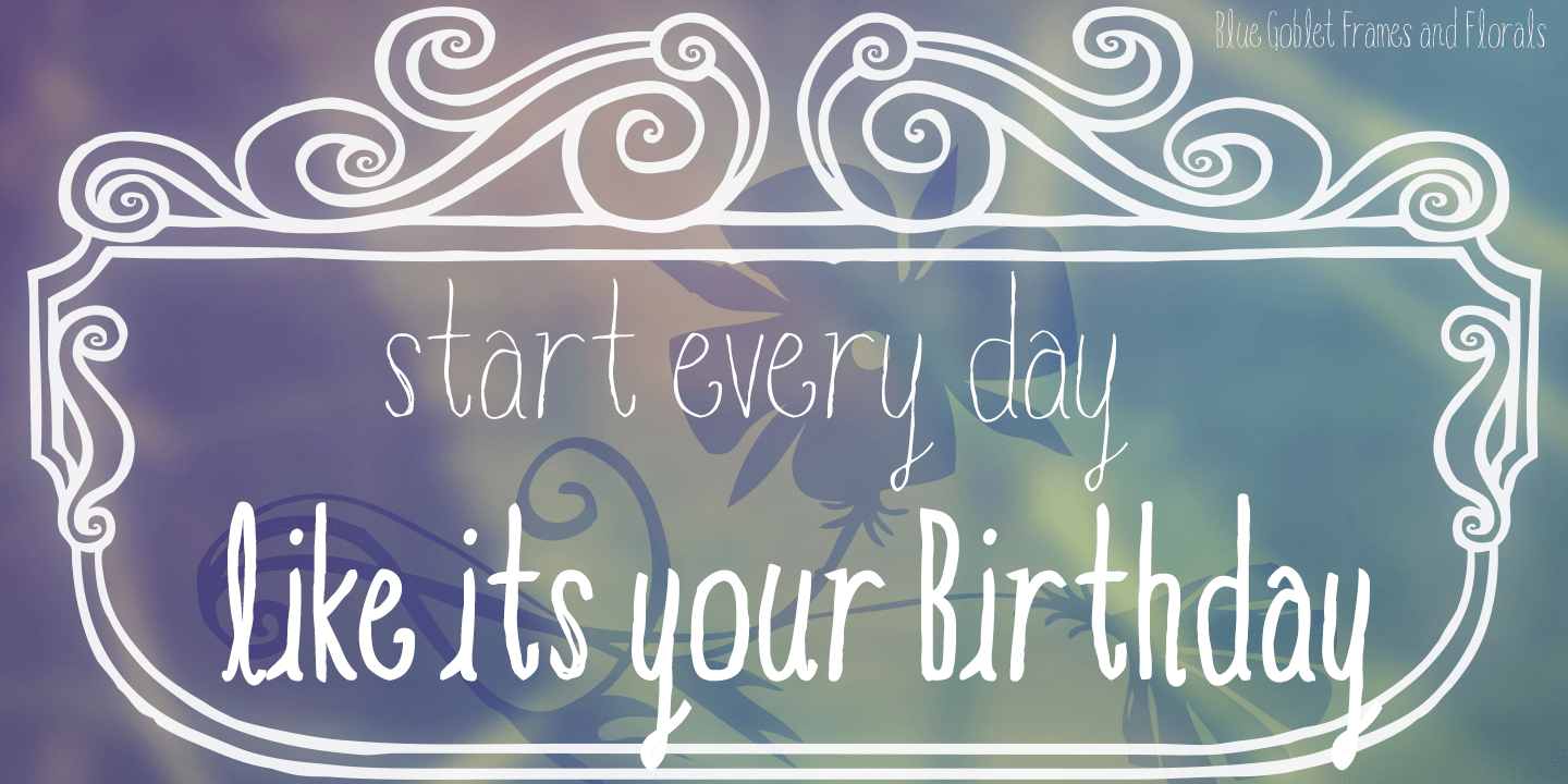 Blue Goblet Drawn Font Poster #1