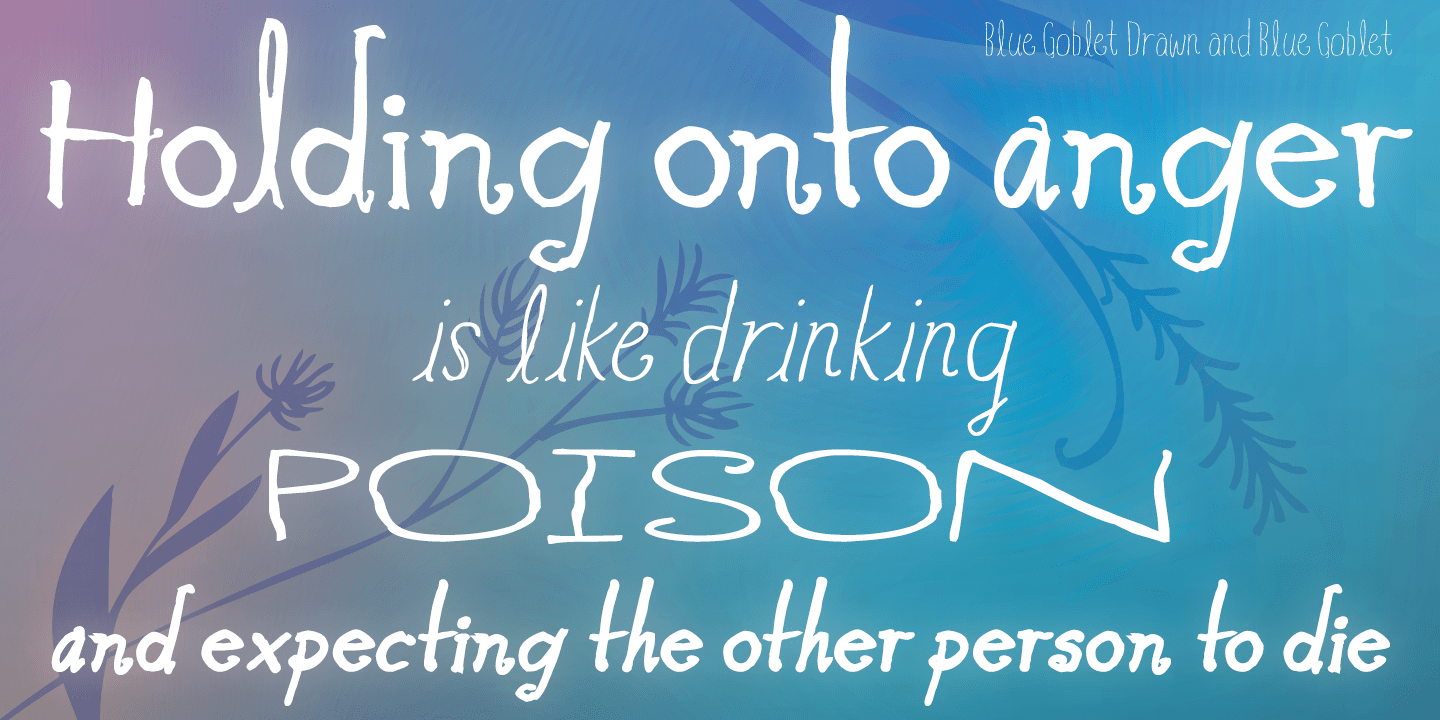 Blue Goblet Drawn Font Poster #1