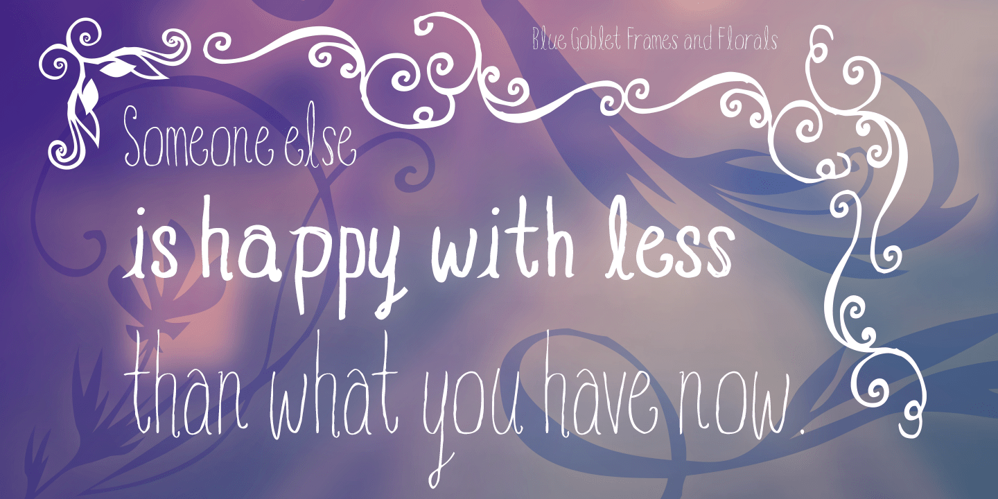 Blue Goblet Drawn Font Poster #1