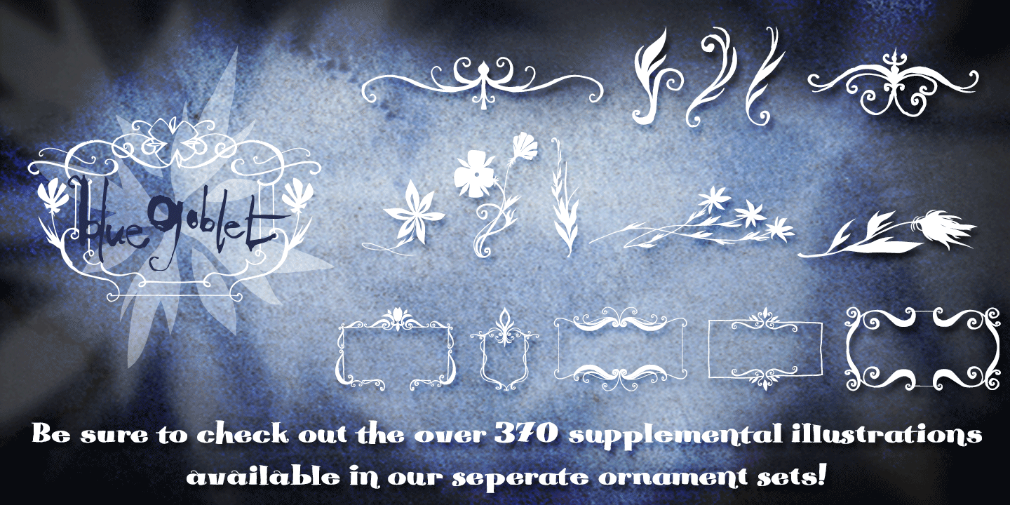 Blue Goblet Drawn Font Poster #1