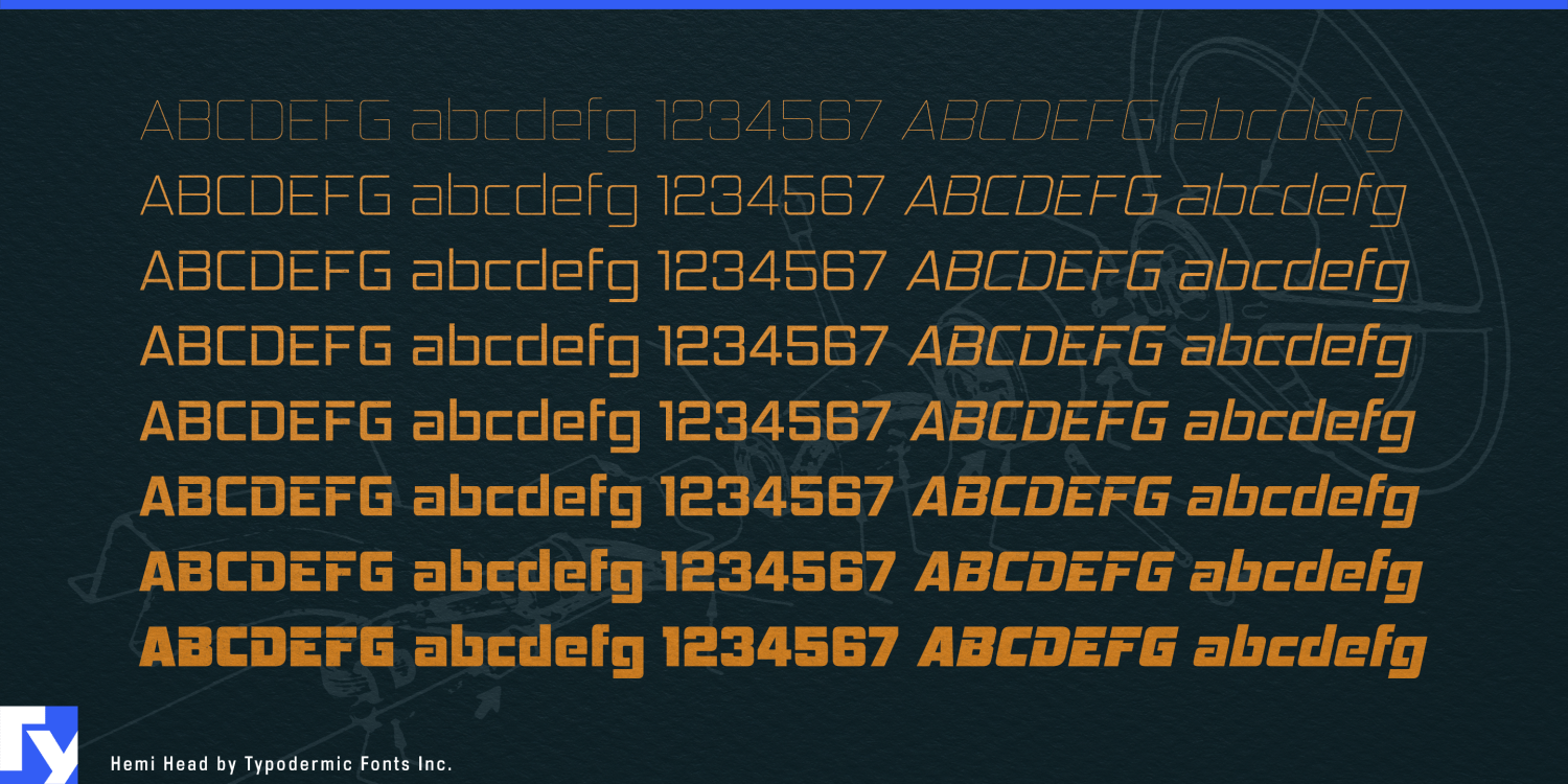 Hemi Head Font Poster #1