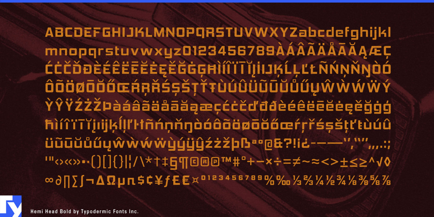 Hemi Head Font Poster #1