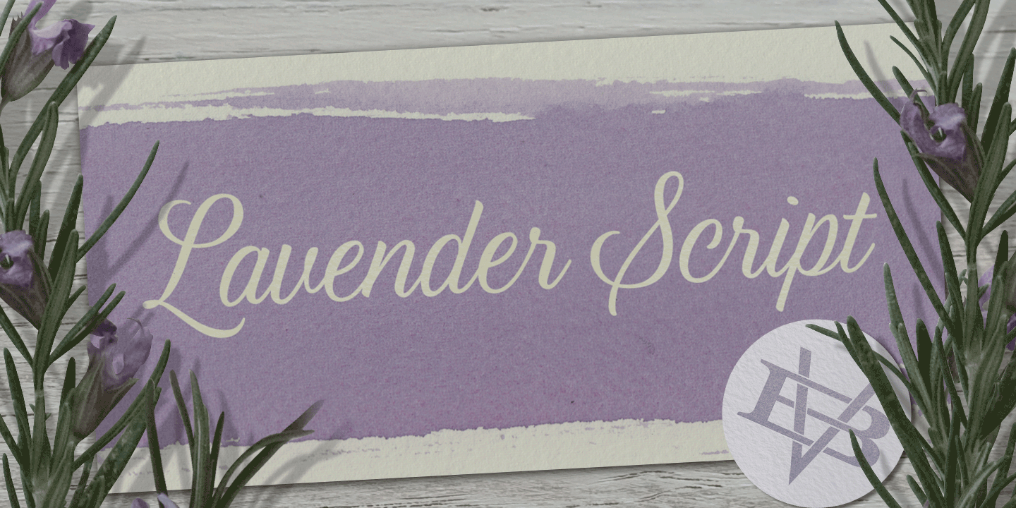 Lavender Script Poster