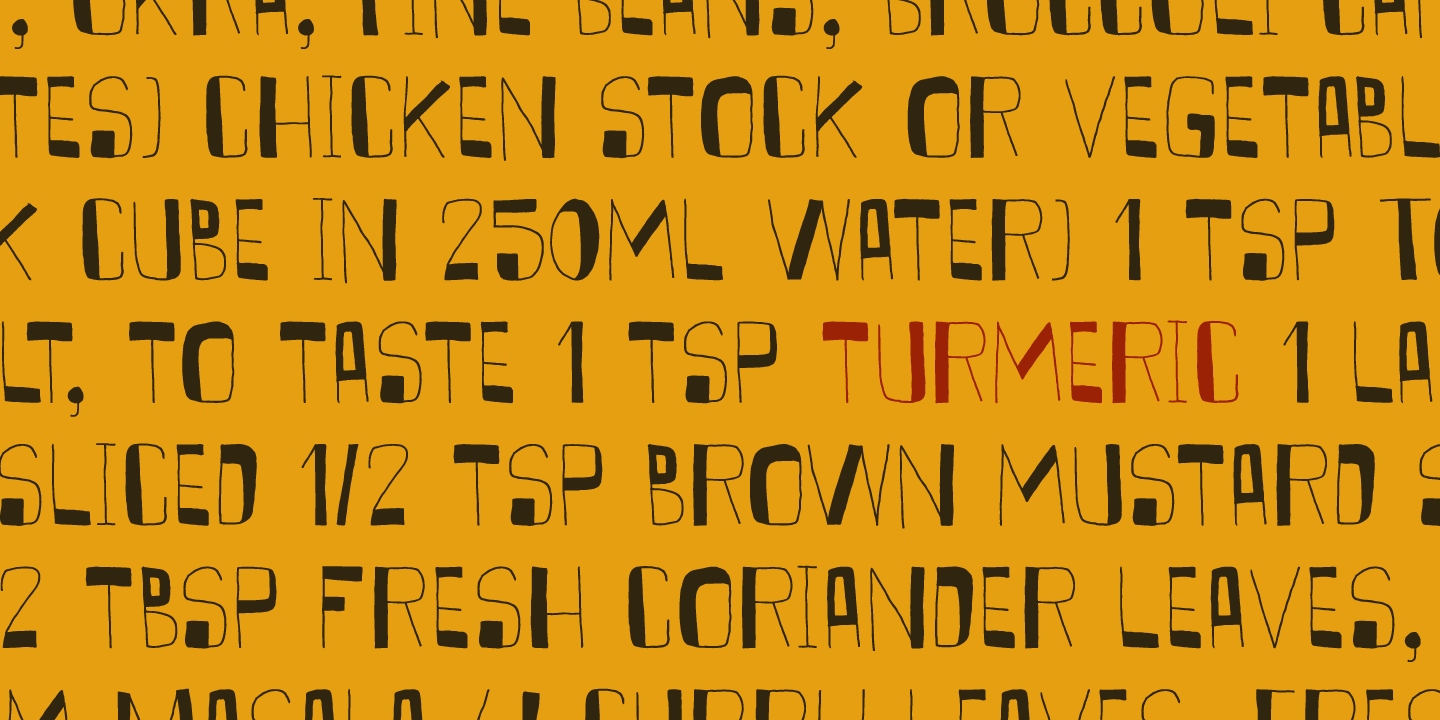 Kurkuma Font Poster #1