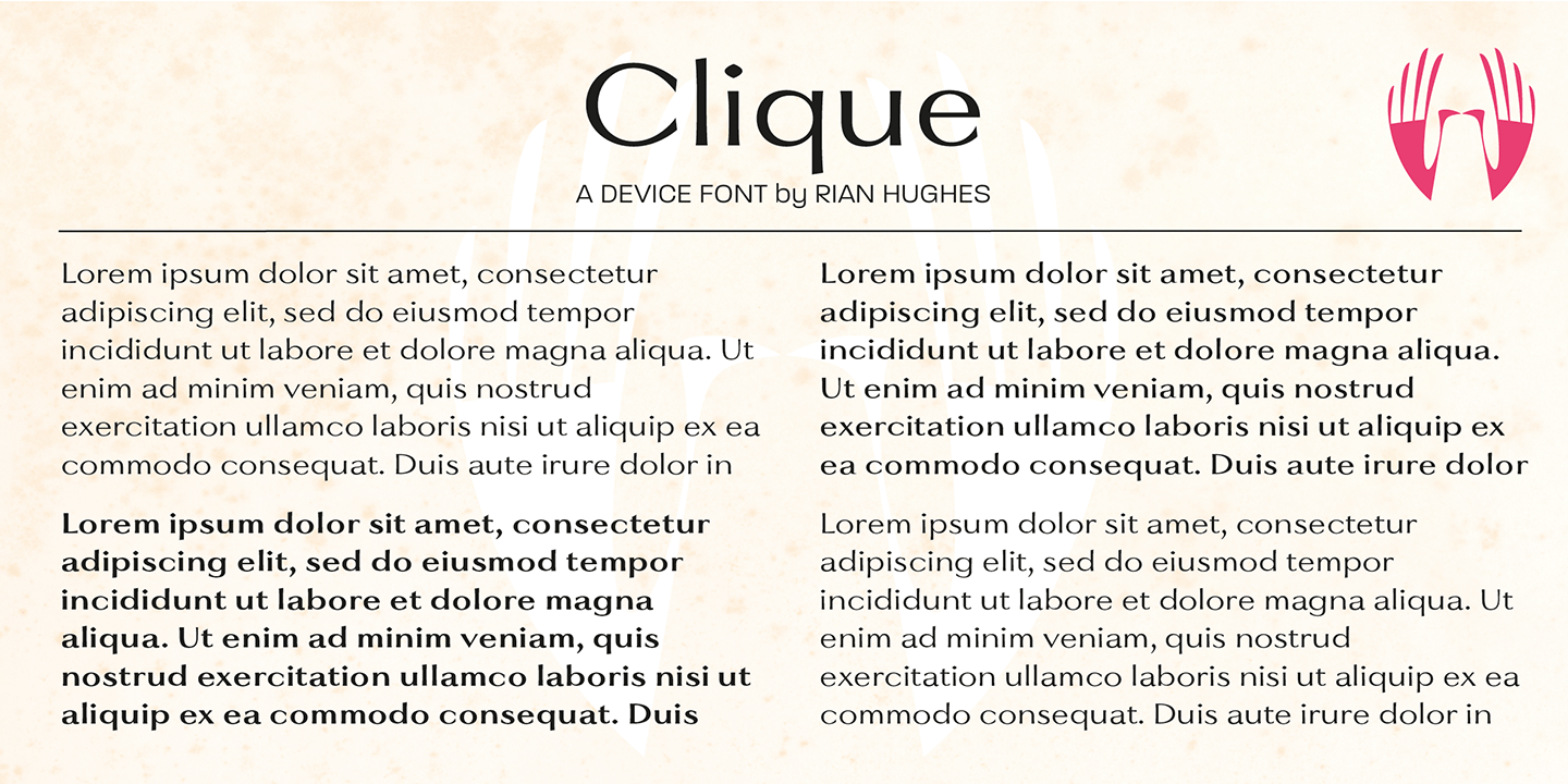 Clique Font Poster #1