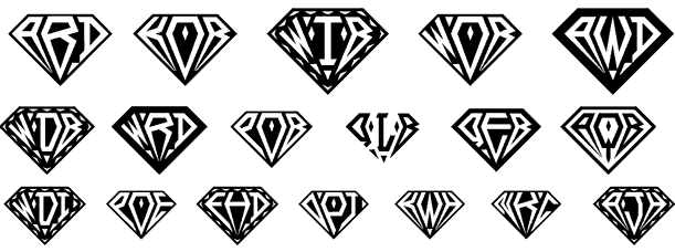 Gem Monograms Font Poster #2