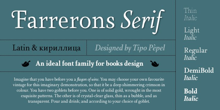 Farrerons Serif Font Poster #1