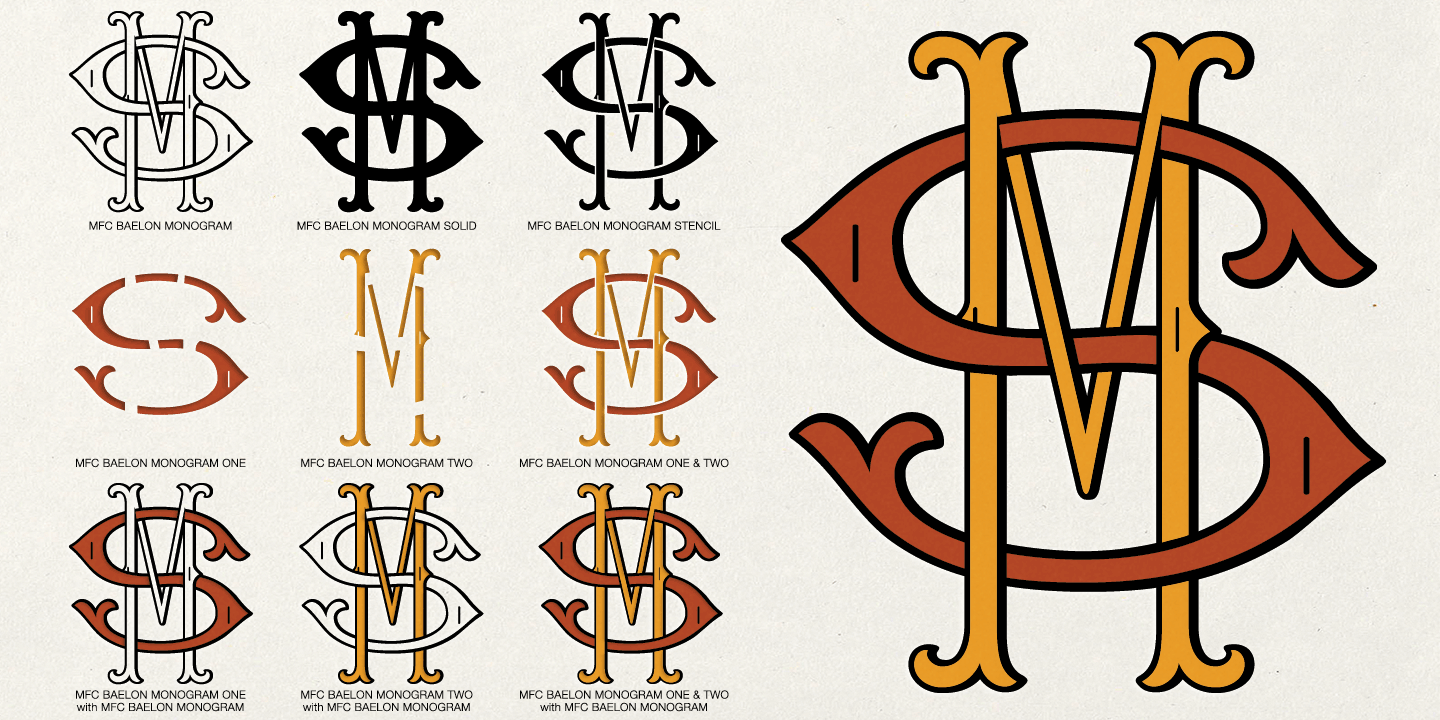 Baelon Monogram Font Poster #1
