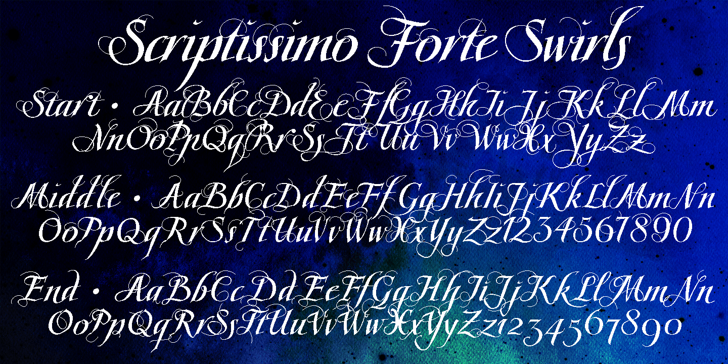 Scriptissimo Forte Swirls Font Poster #1