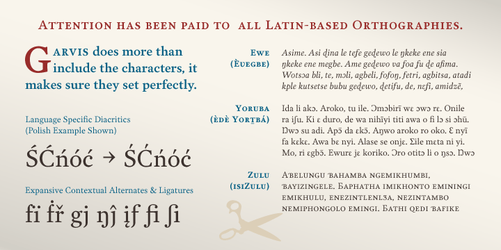 Garvis Pro Font Poster #1