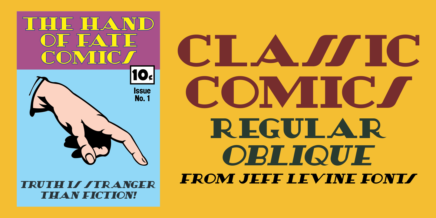 Classic Comics Font Poster #1